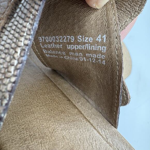 Dansko‎ Shoes Sandals Womens Size 10 EU 41 Jessie Sand Lizard Sand Leather Wedge - Picture 11 of 11